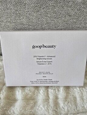 goopbeauty 20% Vitamin C + Advanced Brightening Serum box